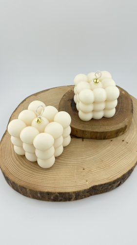 zestaw bezzapachowych świec sojowych dekoracyjnych Solivya kostki bubble Bubblea Duo