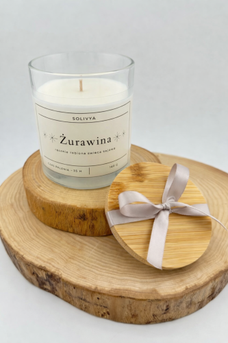świeca sojowa zapachowa Żurawina w szkle Solivya
