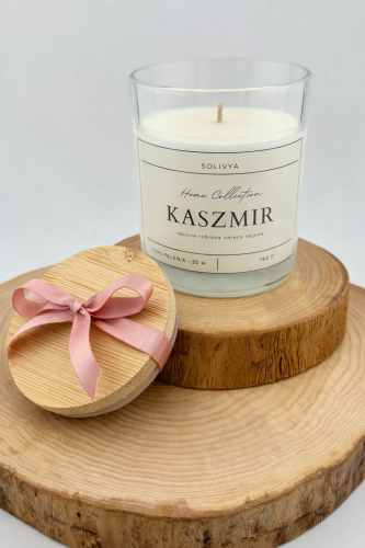 świeca sojowa zapachowa kaszmir w szkle Solivya