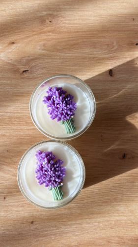 lawendowa świeca zapachowa ręcznie robiona Solivya naturalny wosk sojowy