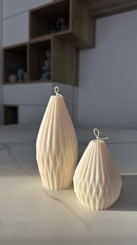 Świece sojowe dekoracyjne ryflowane, nowoczesne świece ozdobne do wnętrz