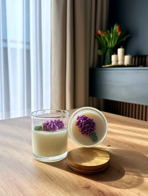 świeca zapachowa lawendowa do domu Solivya w szkle 170 g