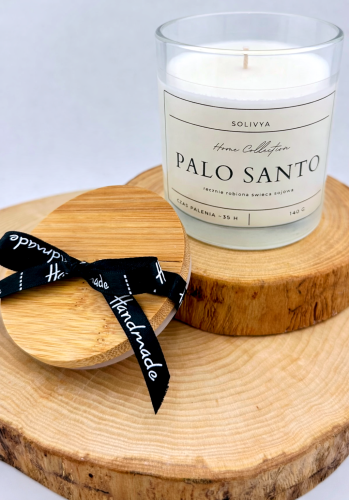 świeca sojowa zapachowa Palo Santo w szkle Solivya
